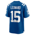 IN.Colts #15 Riley Leonard Royal Team Game Football Stitched Jersey