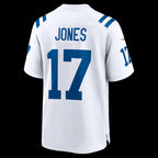 IN.Colts #17 Daniel Jones White Game Football Stitched Jersey