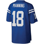 IN.Colts #18 Peyton Manning Mitchell & Ness Royal Big & Tall Retired Player Replica Football Stitched Jersey