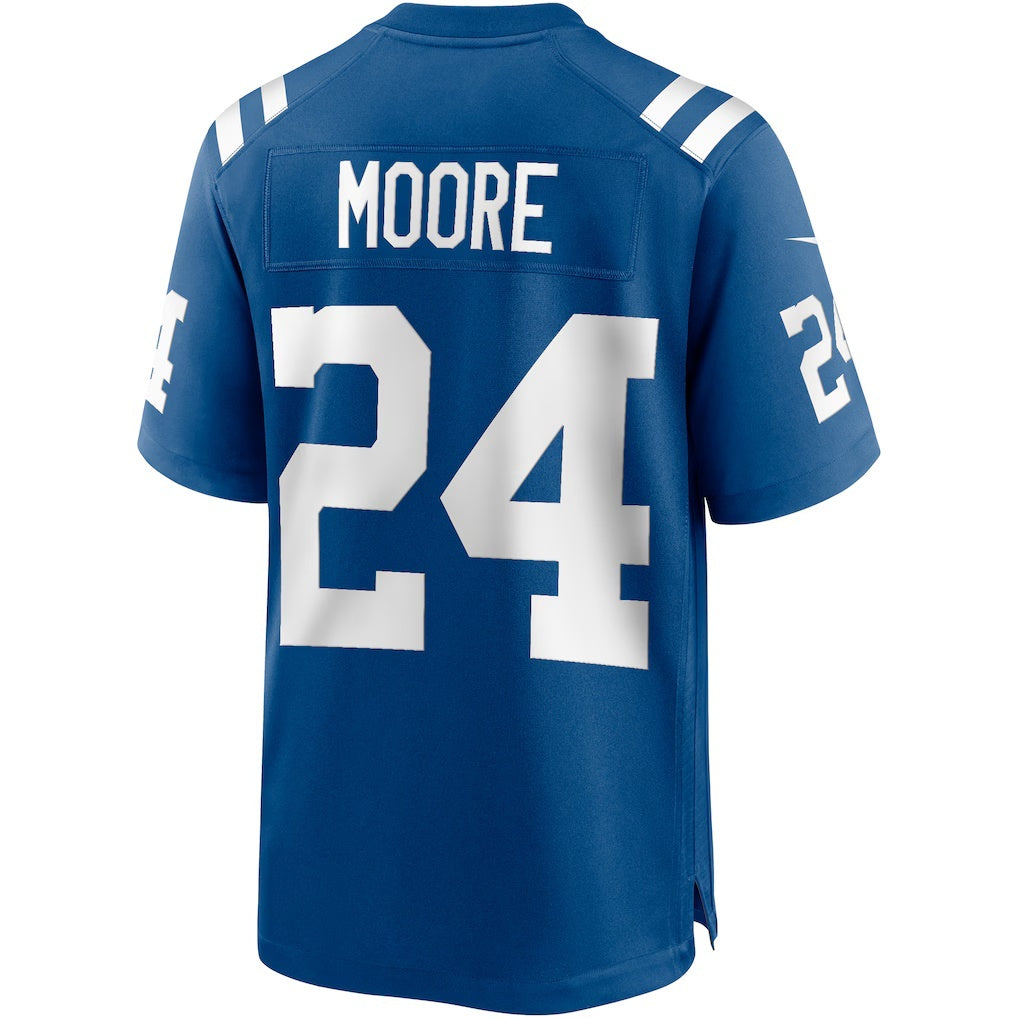 IN.Colts #24 Lenny Moore Royal Game Retired Player Football Stitched Jersey