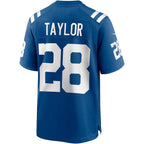 IN.Colts #28 Jonathan Taylor Royal Player Game Football Stitched Jersey