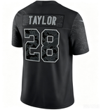 IN.Colts #28 Jonathan Taylor  Black Reflective Limited Stitched American Football Jerseys