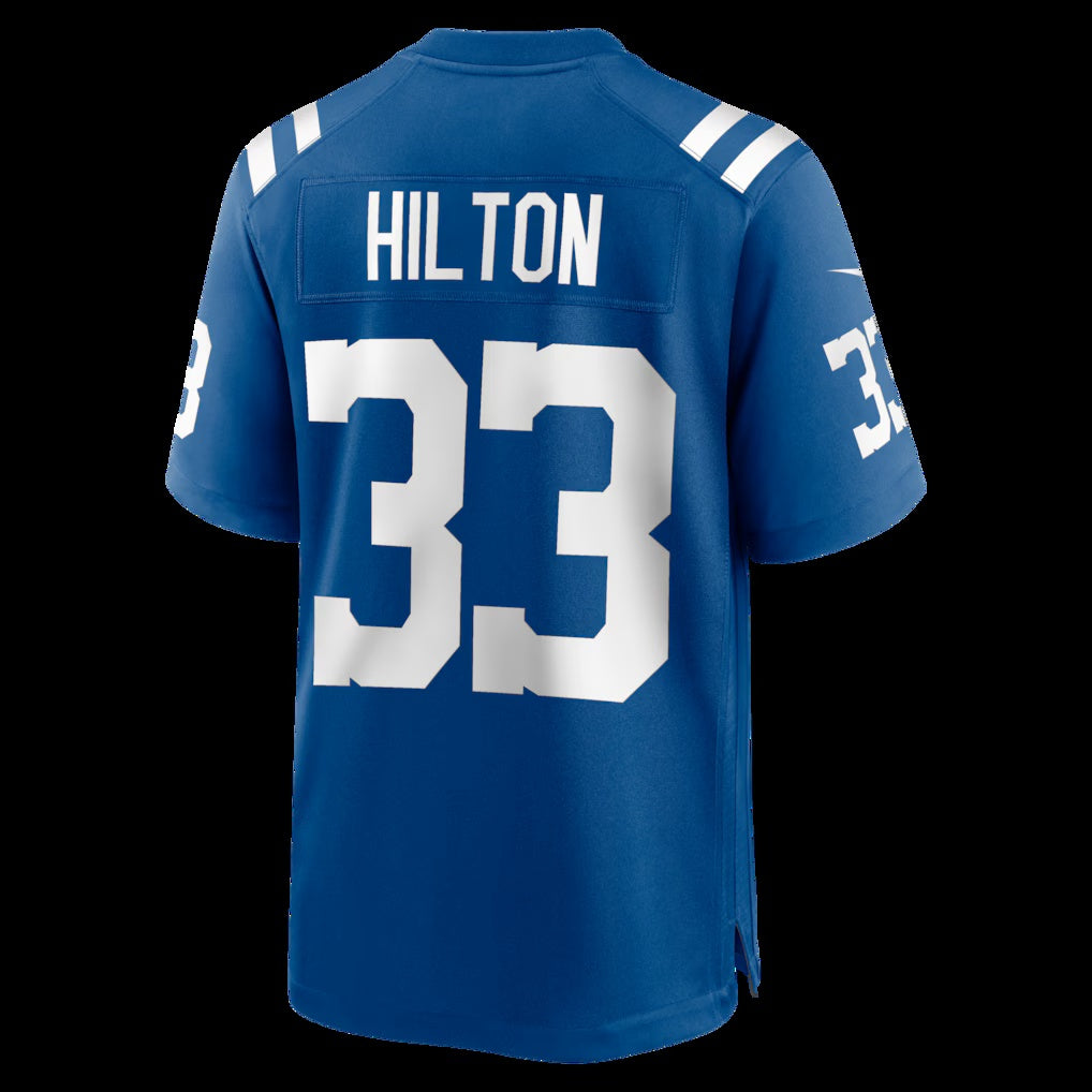 IN.Colts #33 Mike Hilton Royal Team Game Football Stitched Jersey