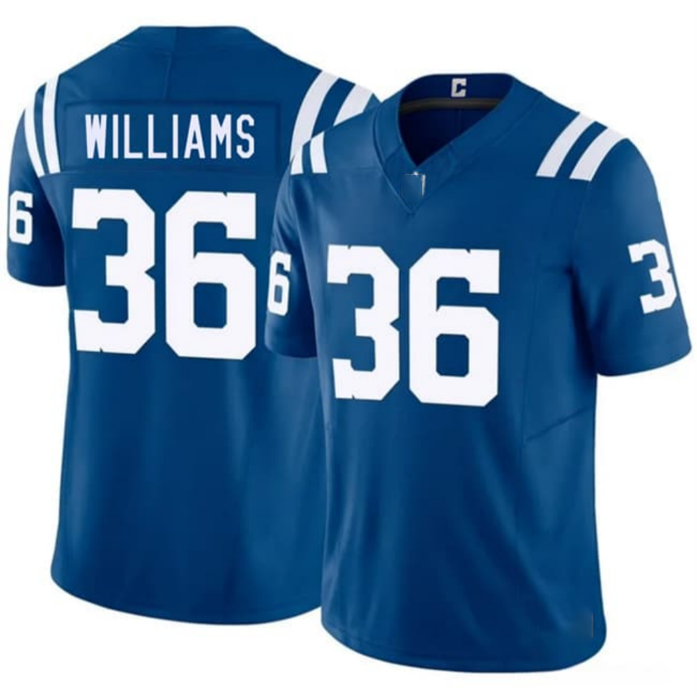 IN.Colts #36 Roydell Williams Blue Vapor F.U.S.E. Limited Football Stitched Jersey