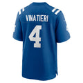 IN.Colts #4 Adam Vinatieri Royal Team Retired Game Football Jersey