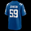 IN.Colts #59 Buddy Johnson Royal Team Game Football Stitched Jersey