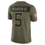 IN.Colts #5 Anthony Richardson Sr. Olive 2025 Salute to Service Limited Football Stitched Jersey