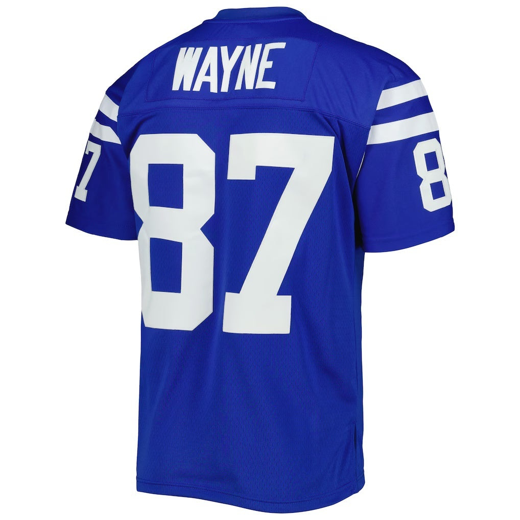 IN.Colts #87 Reggie Wayne Mitchell & Ness Royal Legacy Replica Football Stitched Jersey