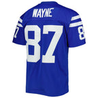 IN.Colts #87 Reggie Wayne Mitchell & Ness Royal Legacy Replica Football Stitched Jersey