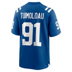 IN.Colts #91 JT Tuimoloau Royal Team Game Football Stitched Jersey