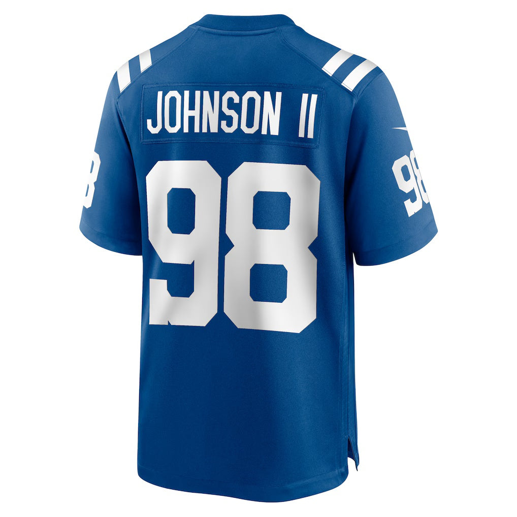 IN.Colts #98 Eric Johnson II Royal Team Game Football Stitched Jersey