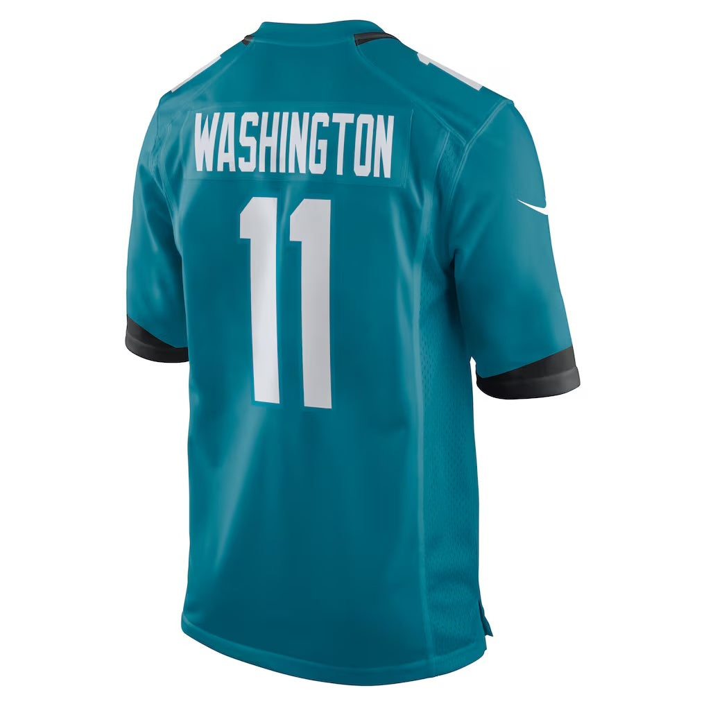 J.Jaguars #11 Parker Washington Teal Team Game Jersey