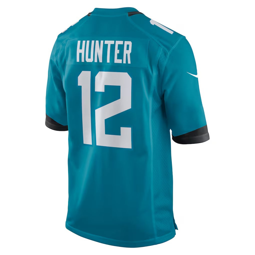 J.Jaguars #12 Travis Hunter Teal 2025 Draft First Round Pick Game Jersey