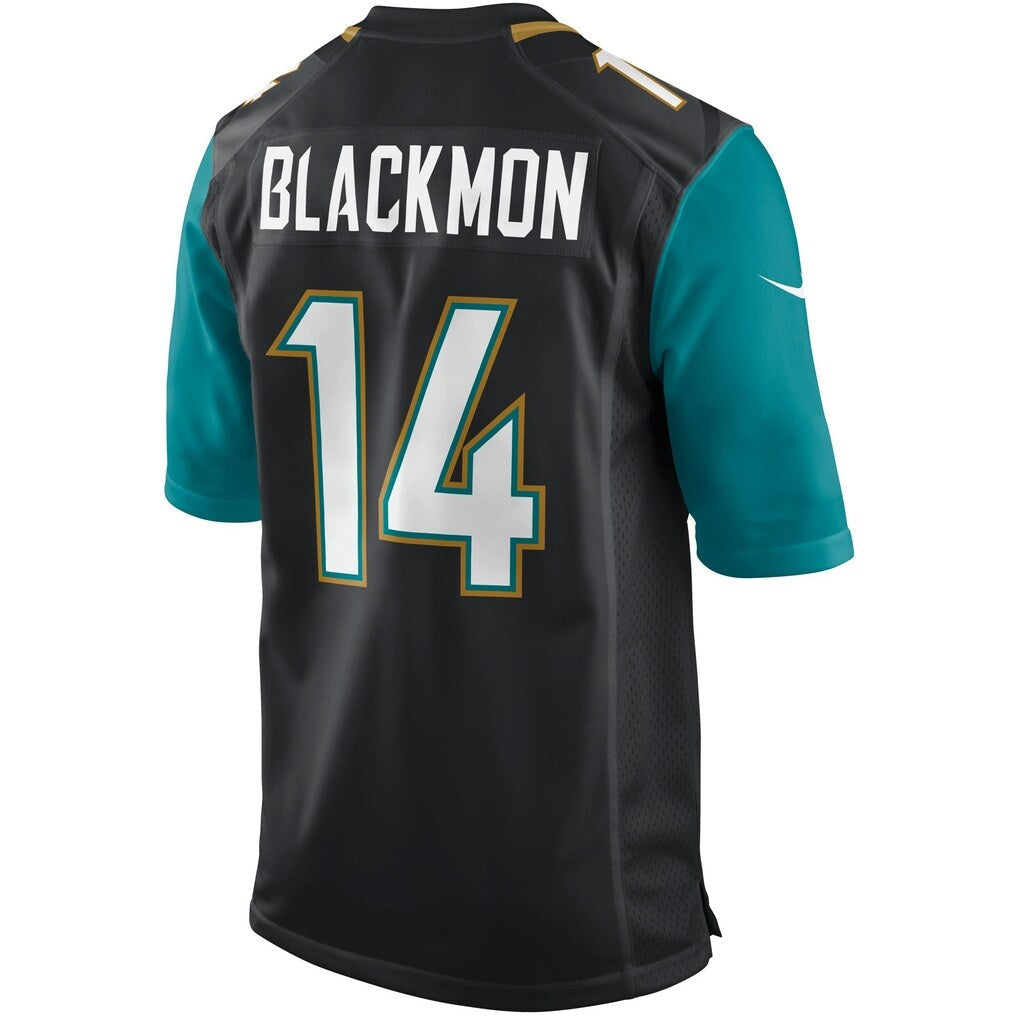 J.Jaguars #14 Justin Blackmon Black Game Jersey