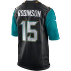J.Jaguars #15 Allen Robinson Black Game Jersey