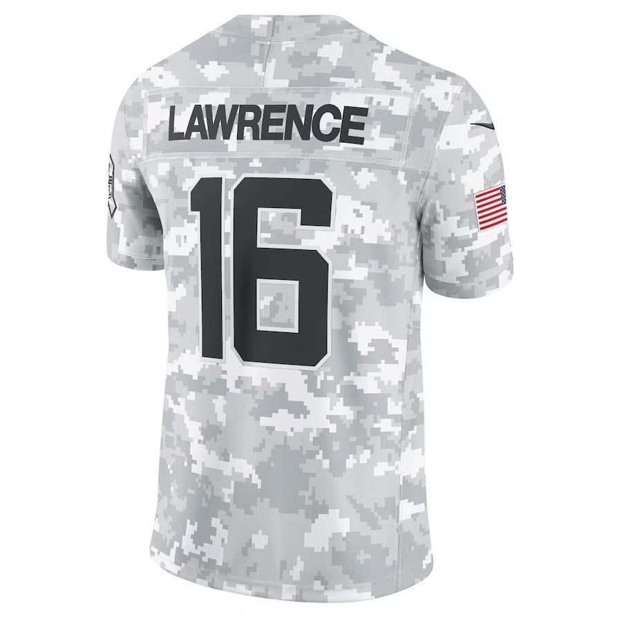 J.Jaguars #16 Trevor Lawrence Arctic Camo 2024 Salute to Service Limited Jersey