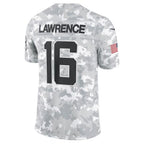 J.Jaguars #16 Trevor Lawrence Arctic Camo 2024 Salute to Service Limited Jersey