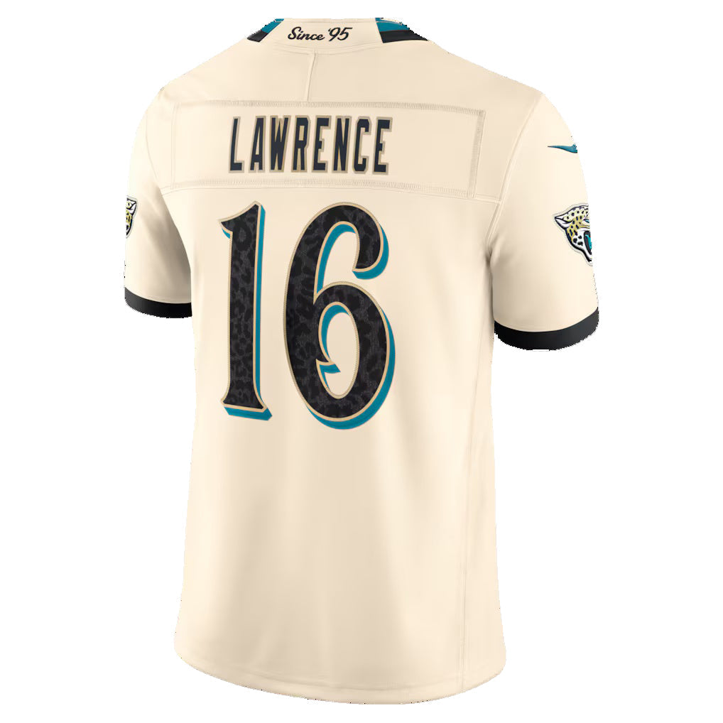 J.Jaguars #16 Trevor Lawrence Natural 2026 Rivalries Collection Limited Football Stitched Jersey