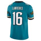 J.Jaguars #16 Trevor Lawrence Teal Prowler Throwback Vapor F.U.S.E. Limited Jersey