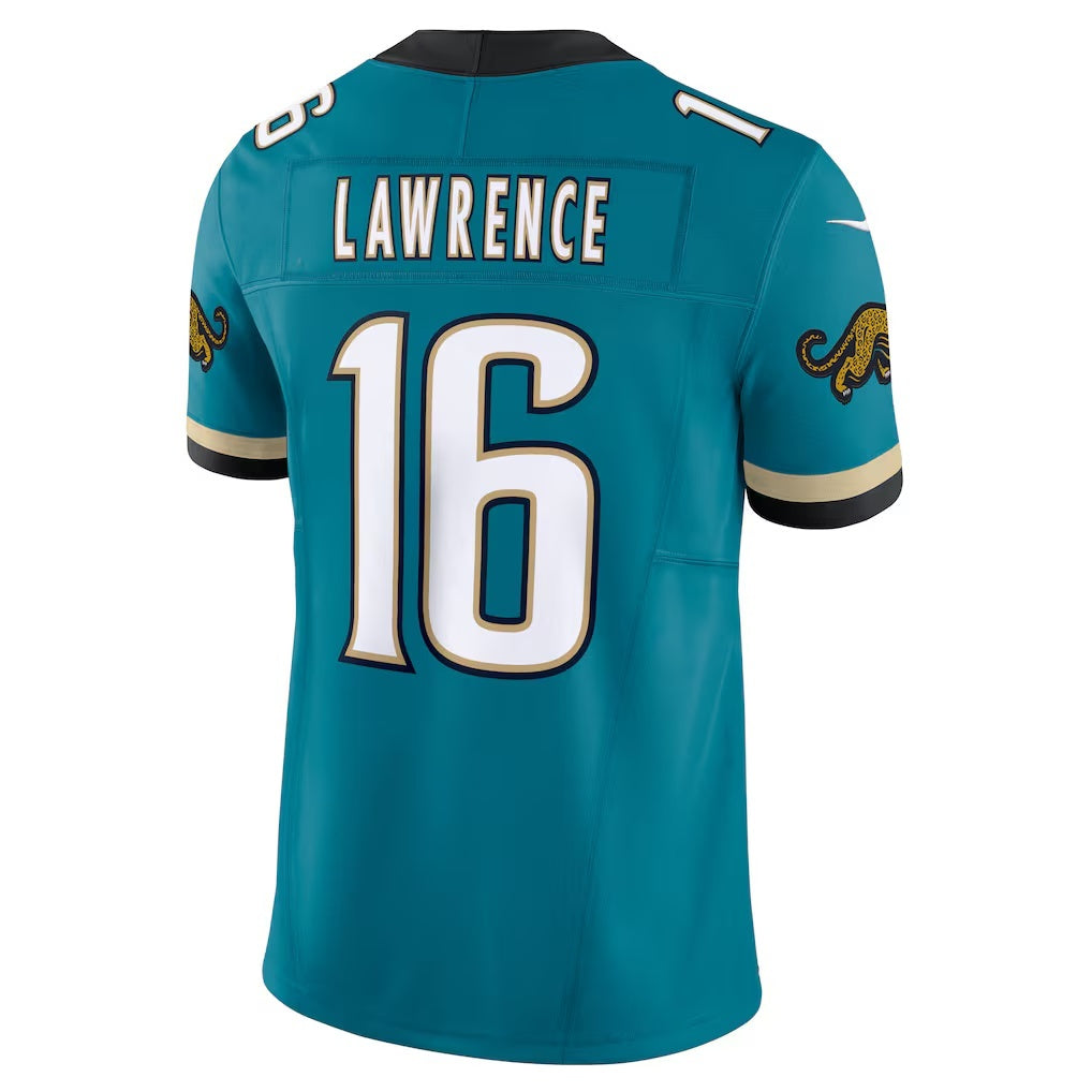 J.Jaguars #16 Trevor Lawrence Teal Prowler Throwback Vapor F.U.S.E. Limited Jersey