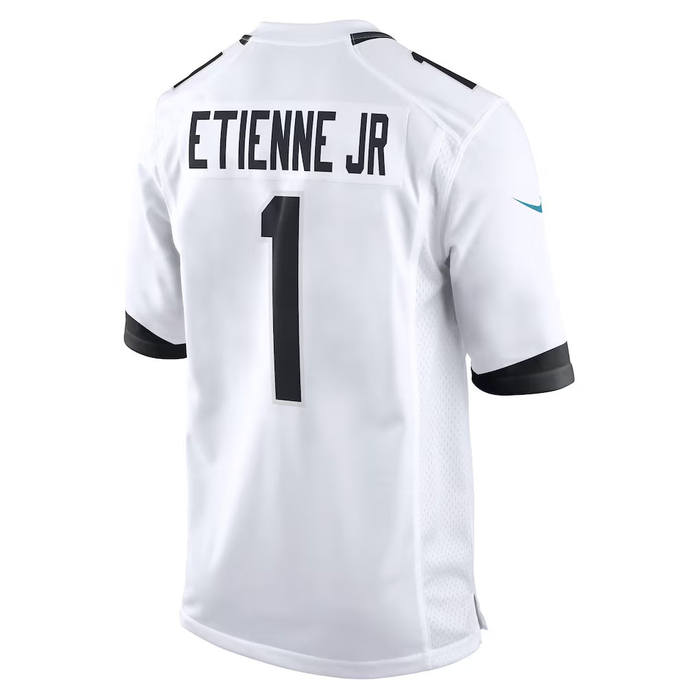 J.Jaguars #1 Travis Etienne Jr. White Game Player Jersey