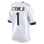 J.Jaguars #1 Travis Etienne Jr. White Game Player Jersey