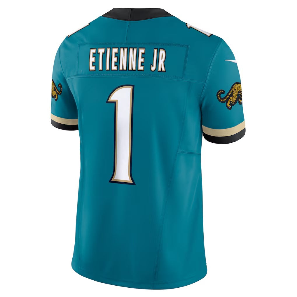 J.Jaguars #1 Travis Etienne Teal Prowler Throwback Vapor F.U.S.E. Limited Jersey