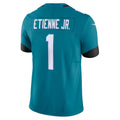 J.Jaguars #1 Travis Etienne Teal Vapor F.U.S.E. Limited Jersey