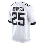 J.Jaguars #25 James Robinson White Game Jersey