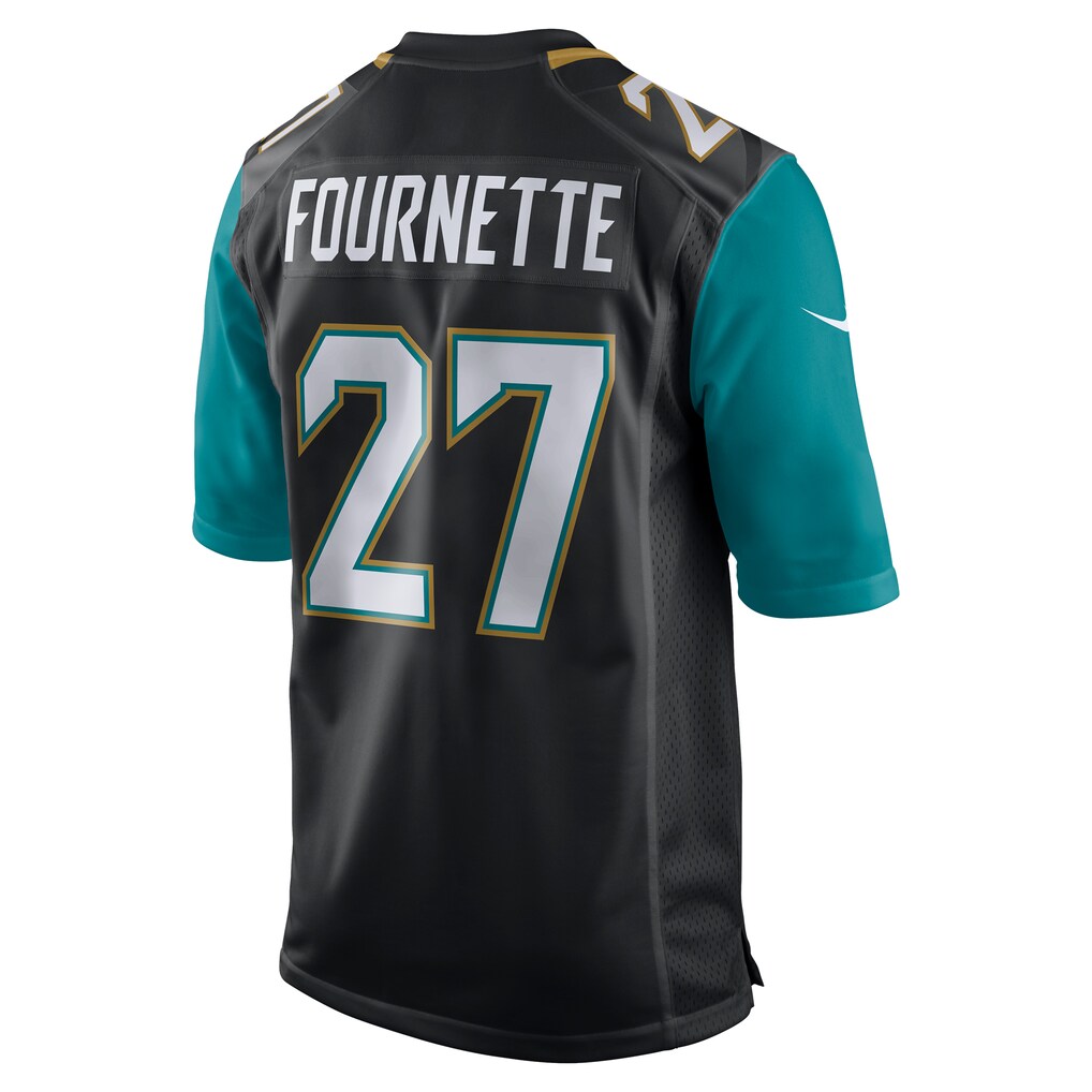 J.Jaguars #27 Leonard Fournette Black Game Jersey