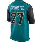 J.Jaguars #27 Leonard Fournette Teal Game Jersey