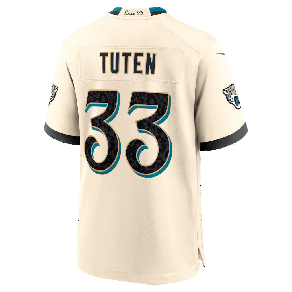 J.Jaguars #33 Bhayshul Tuten Natural 2026 Rivalries Collection Game Football Stitched Jersey