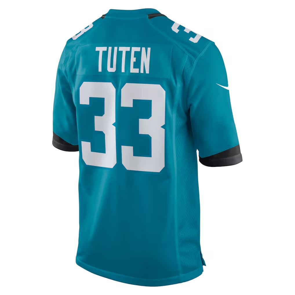 J.Jaguars #33 Bhayshul Tuten Teal Team Game Jersey