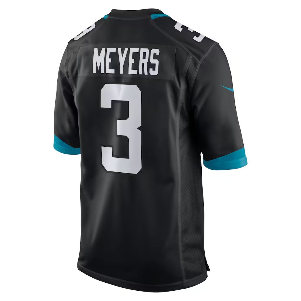 J.Jaguars #3 Jakobi Meyers Black Alternate Game Jersey