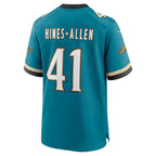 J.Jaguars #41 Josh Hines-Allen Teal Prowler Throwback Player Game Jersey