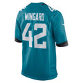 J.Jaguars #42 Andrew Wingard Teal Game Jersey