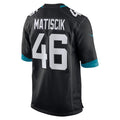 J.Jaguars #46 Ross Matiscik Black Alternate Game Jersey