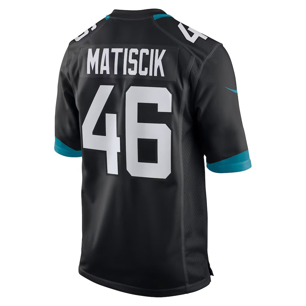 J.Jaguars #46 Ross Matiscik Black Alternate Game Jersey
