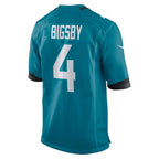 J.Jaguars #4 Tank Bigsby Teal Game Jersey