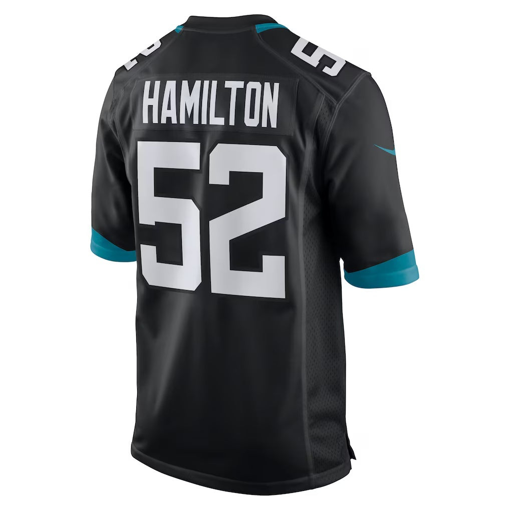 J.Jaguars #52 DaVon Hamilton Black Game Jersey