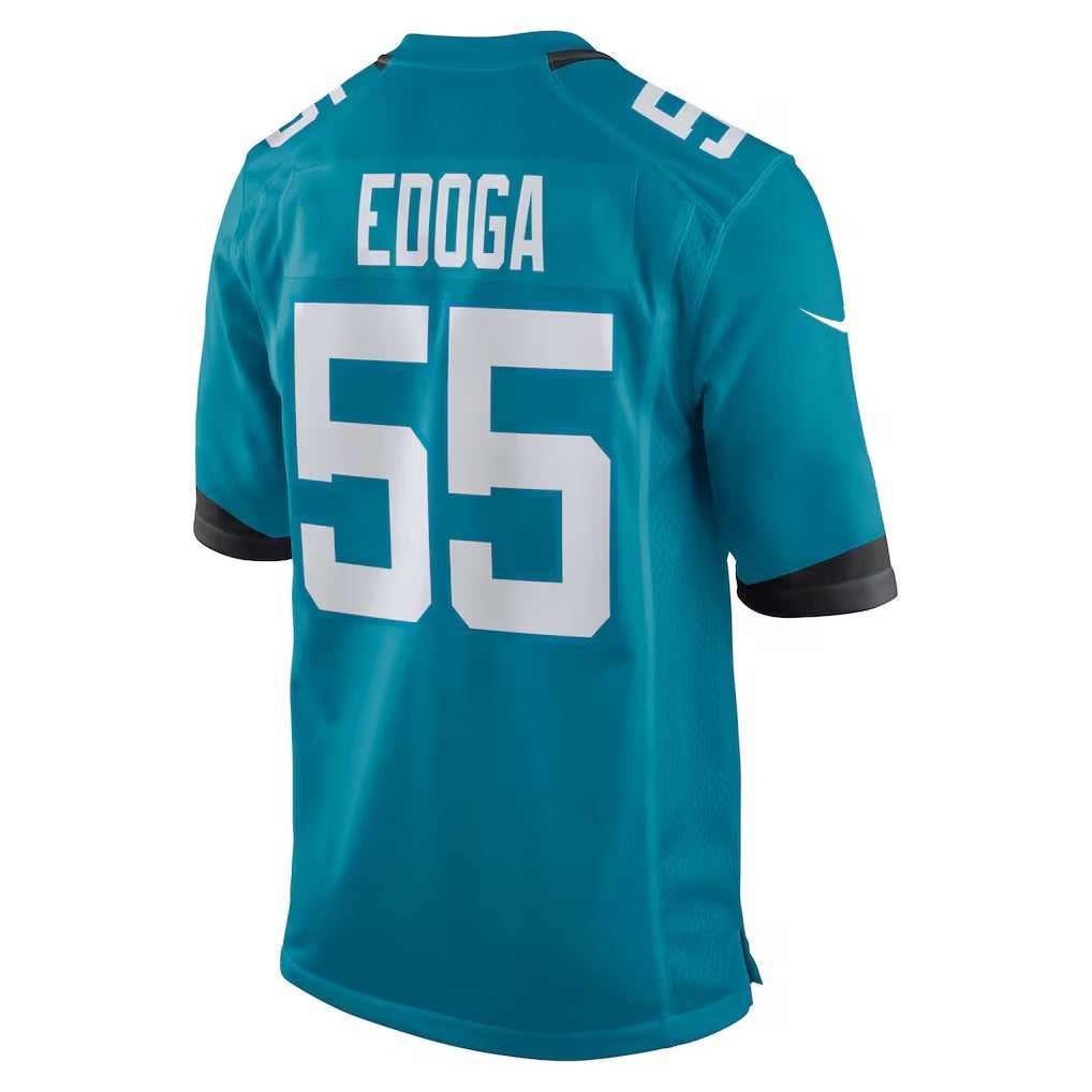 J.Jaguars #55 Chuma Edoga Teal Team Game Jersey