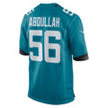 J.Jaguars #56 Yasir Abdullah Teal Team Game Jersey