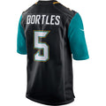 J.Jaguars #5 Blake Bortles Black Game Jersey