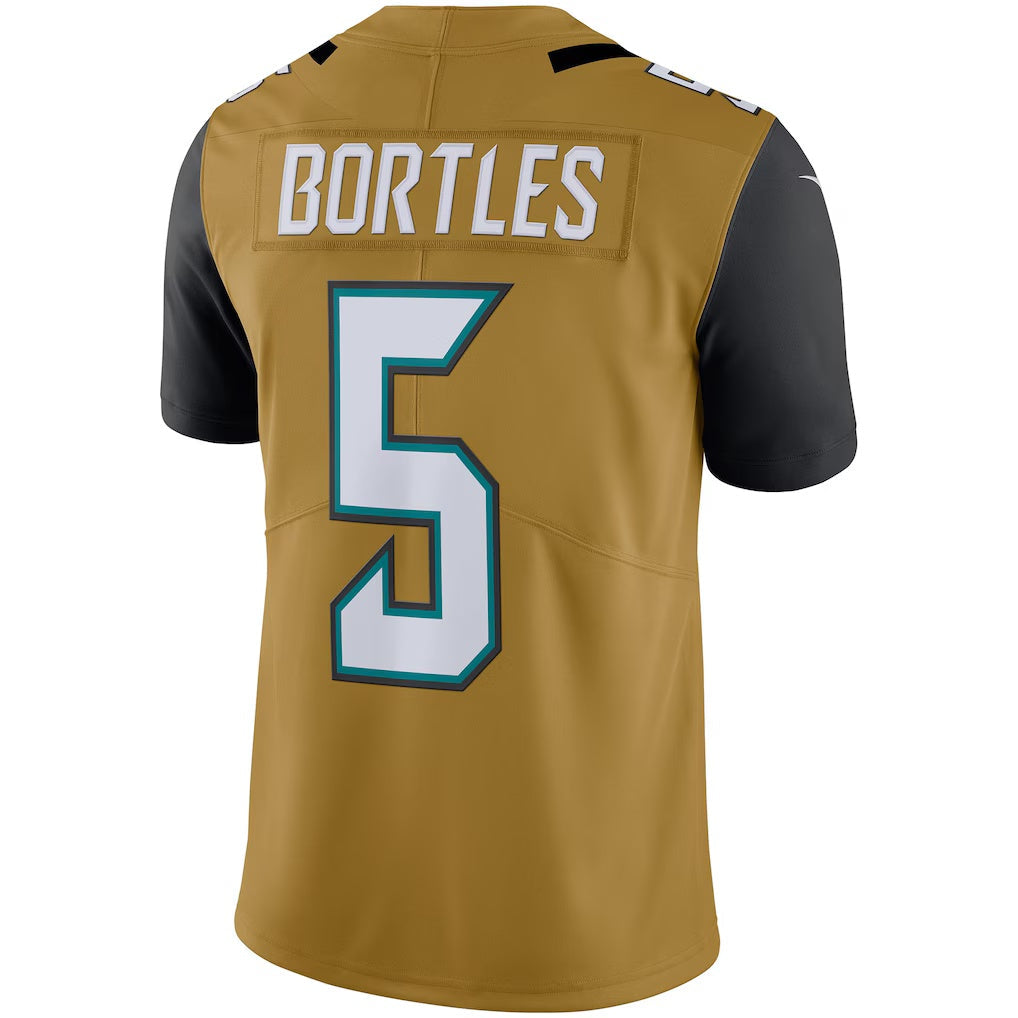 J.Jaguars #5 Blake Bortles Gold Vapor Untouchable Color Rush Limited Player Jersey