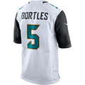 J.Jaguars #5 Blake Bortles White Game Jersey