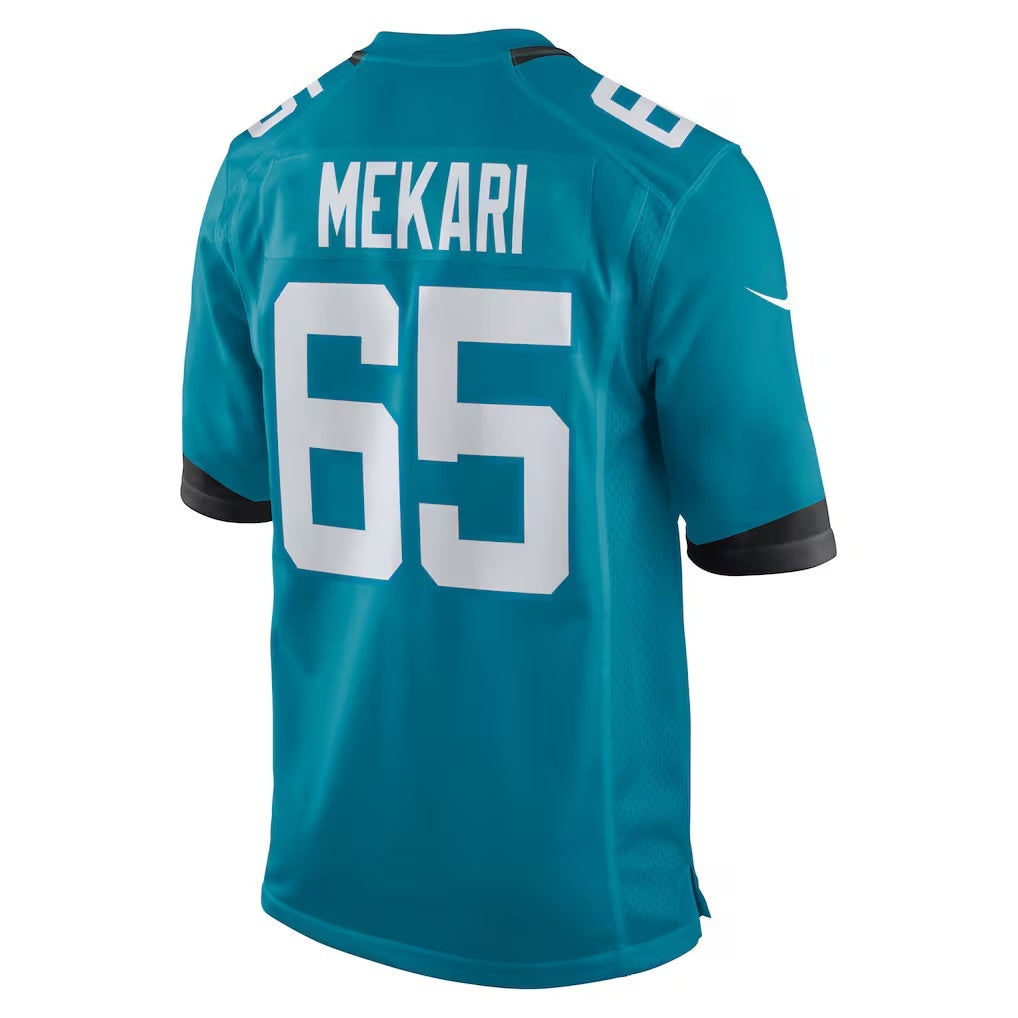 J.Jaguars #65 Patrick Mekari Teal Team Game Jersey
