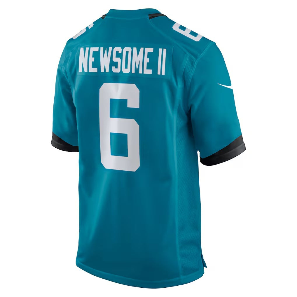 J.Jaguars #6 Greg Newsome II Teal Team Game Jersey
