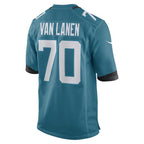 J.Jaguars #70 Cole Van Lanen Teal Game Player Jersey