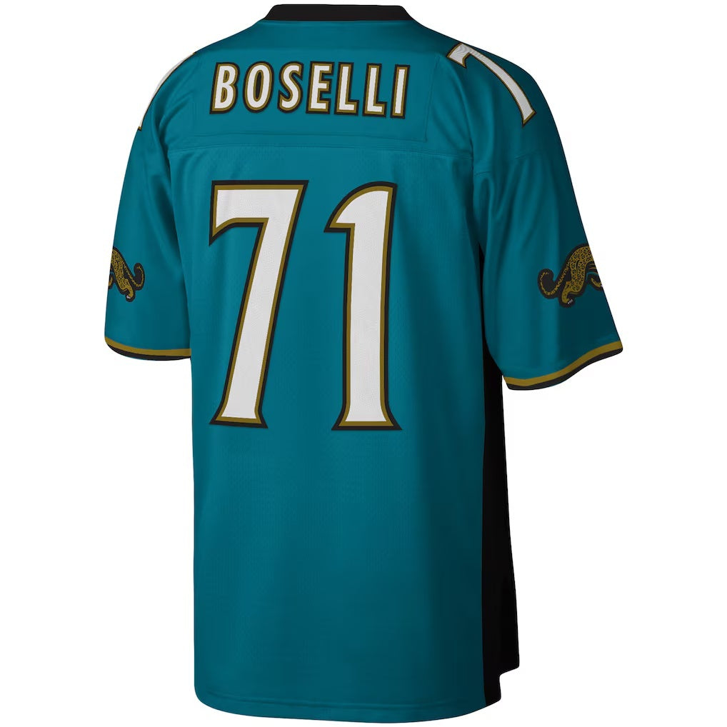 J.Jaguars #71 Tony Boselli Mitchell & Ness Teal Legacy Replica Football Jersey Marou