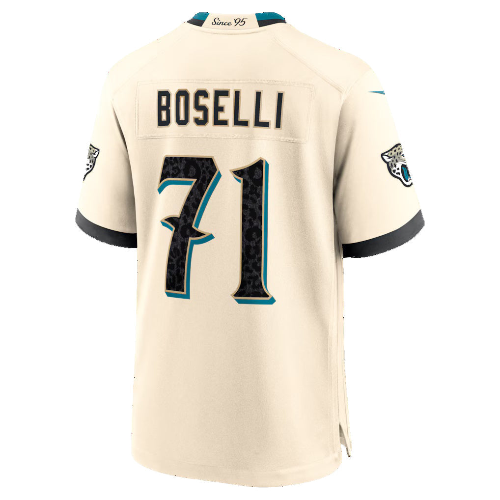 J.Jaguars #71 Tony Boselli Natural 2026 Rivalries Collection Game Football Stitched Jersey